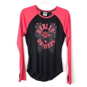 Harley Davidson | Hot Pink Dri Fit Long Sleeve Top